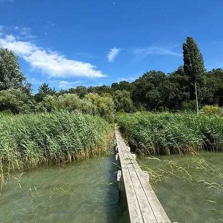 シャレー Retro Lakefront House With A Dock Balatonvilágos