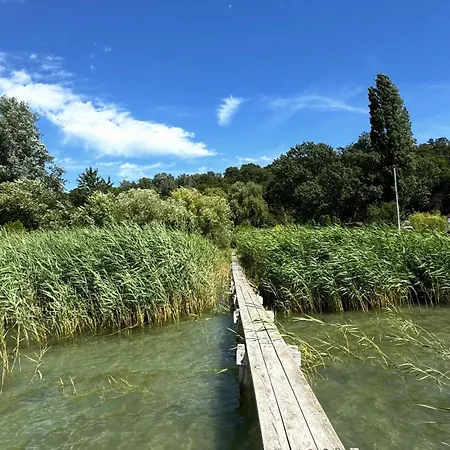 Alpehytte Retro Lakefront House With A Dock Balatonvilágos